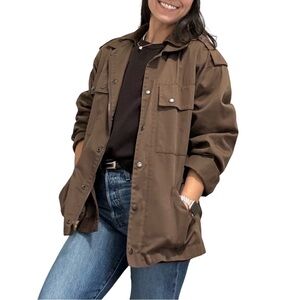 Vintage Men’s / Women’s Barn Jacket Chocolate Brown Corduroy Lapel Size Small